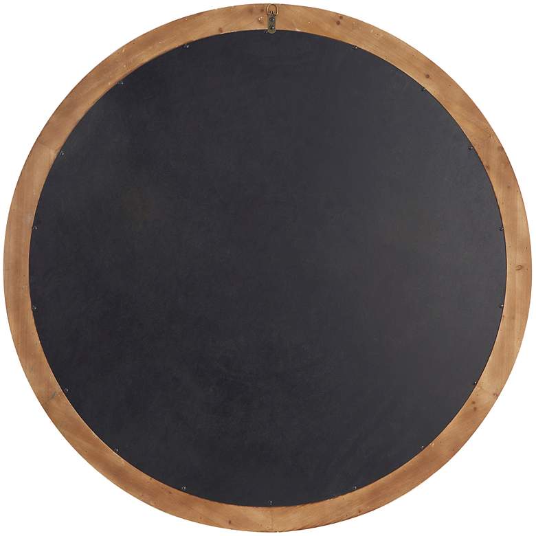 Image 4 Daga Matte Brown Wood with Beaded 44 inch Round Wall Mirror more views