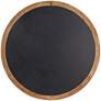 Daga Matte Brown Wood with Beaded 44" Round Wall Mirror