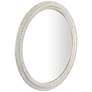 Daga White-Washed Wood with Beaded 36" Round Wall Mirror