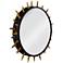 Dagger Black and Gold Metal 26" Round Wall Mirror