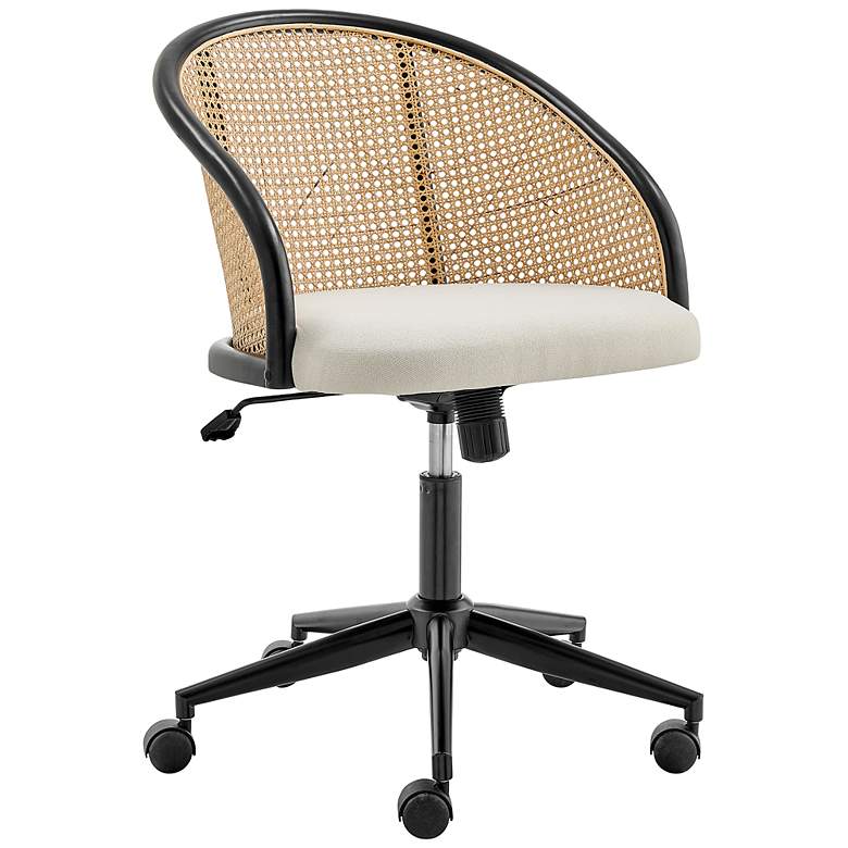 Image 1 Dagmar Beige Adjustable Swivel Office Chair