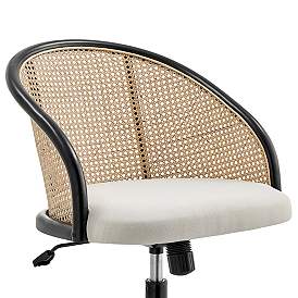 Image2 of Dagmar Beige Adjustable Swivel Office Chair more views