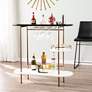 Dagney 40" Wide Black and White Wine and Bar Table