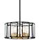 Dagny 18 1/2"W Black and Gold 5-Light LED Crystal Pendant