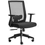 1_Dahl Black Fabric Adjustable Office Chair