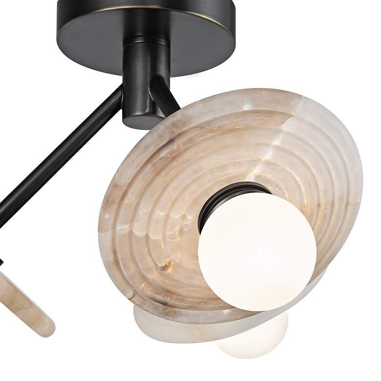 Image 2 Dahlia 13" Wide Urban Bronze 3-Light LED Ceiling Light more views
