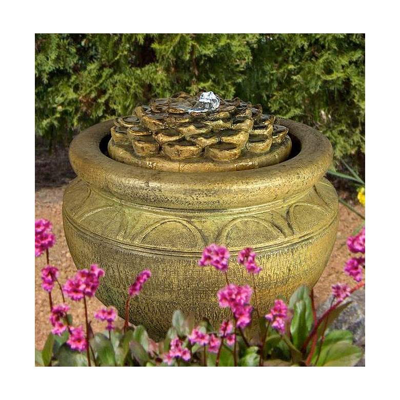 Image 1 Dahlia 17 inch High Patio Bubbler Fountain by Henri Studio