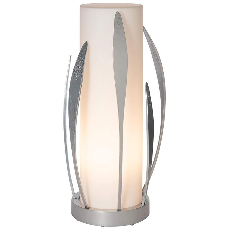 Image 1 Dahlia 18.1"H Sterling Cylindrical Table Lamp w/ Opal Frosted Glass Sh