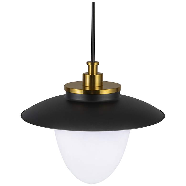 Image 4 Dahlia 20" Wide 3-Light Brushed Brass Pendant w/ Opal White Shade more views