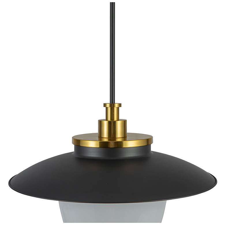 Image 5 Dahlia 20" Wide 3-Light Brushed Brass Pendant w/ Opal White Shade more views