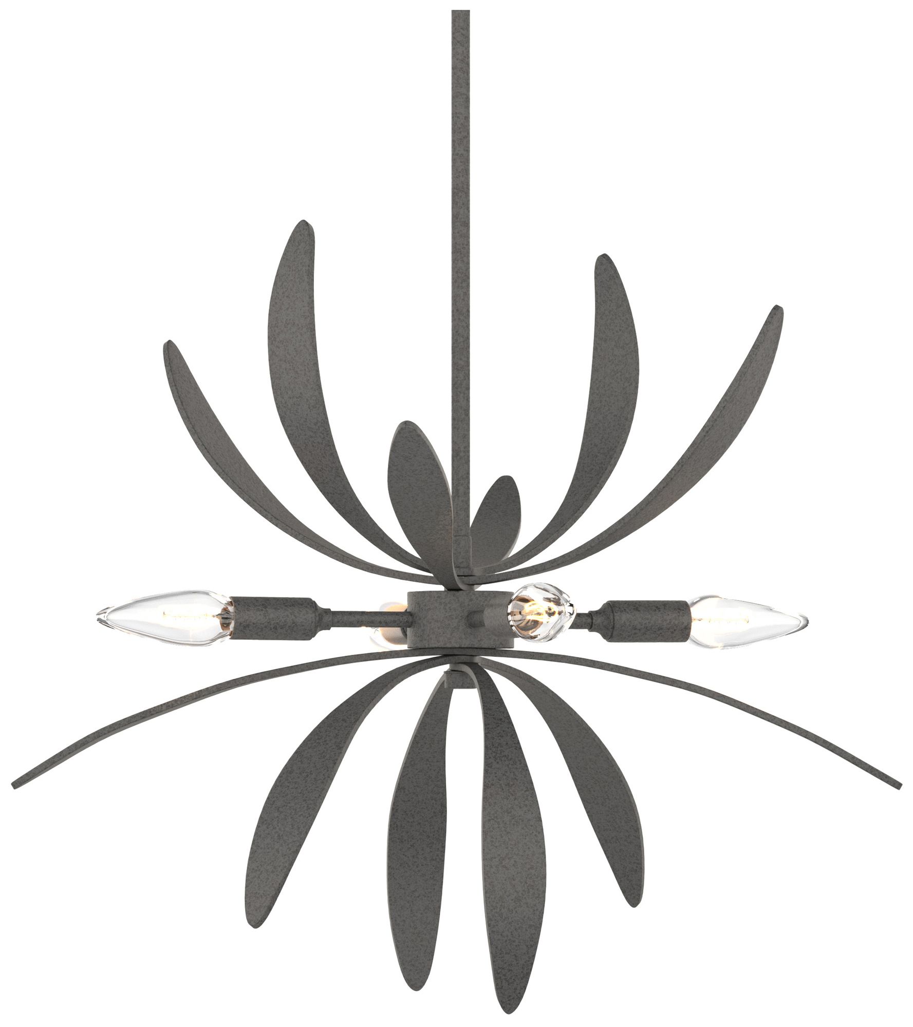 Dahlia 21.3" Wide Natural Iron Mini-Pendant - Made to Order
