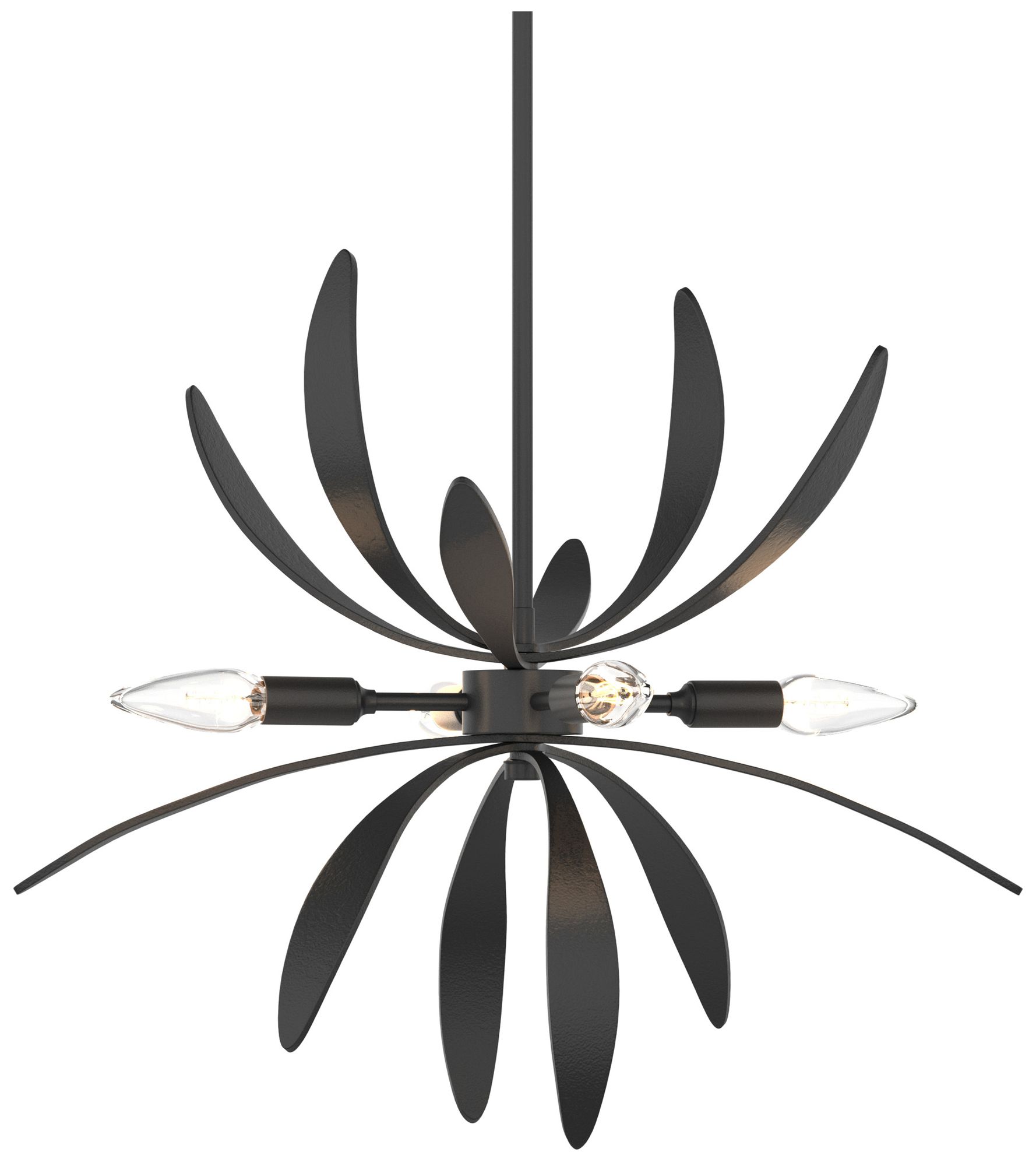 Dahlia 21" Wide 4-Light Black Mini Pendant