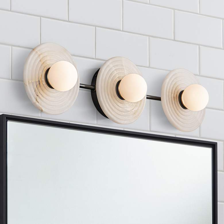 Image 1 Dahlia 22" Wide Urban Bronze 3-Light LED Vanity Bath Light