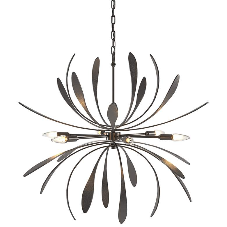 Image 2 Dahlia 32 3/4" Wide Oil-Rubbed Bronze 6-Light Chandelier