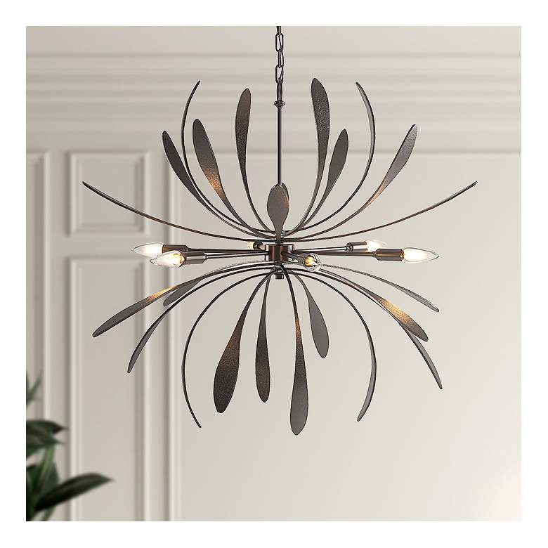 Image 1 Dahlia 32 3/4" Wide Oil-Rubbed Bronze 6-Light Chandelier
