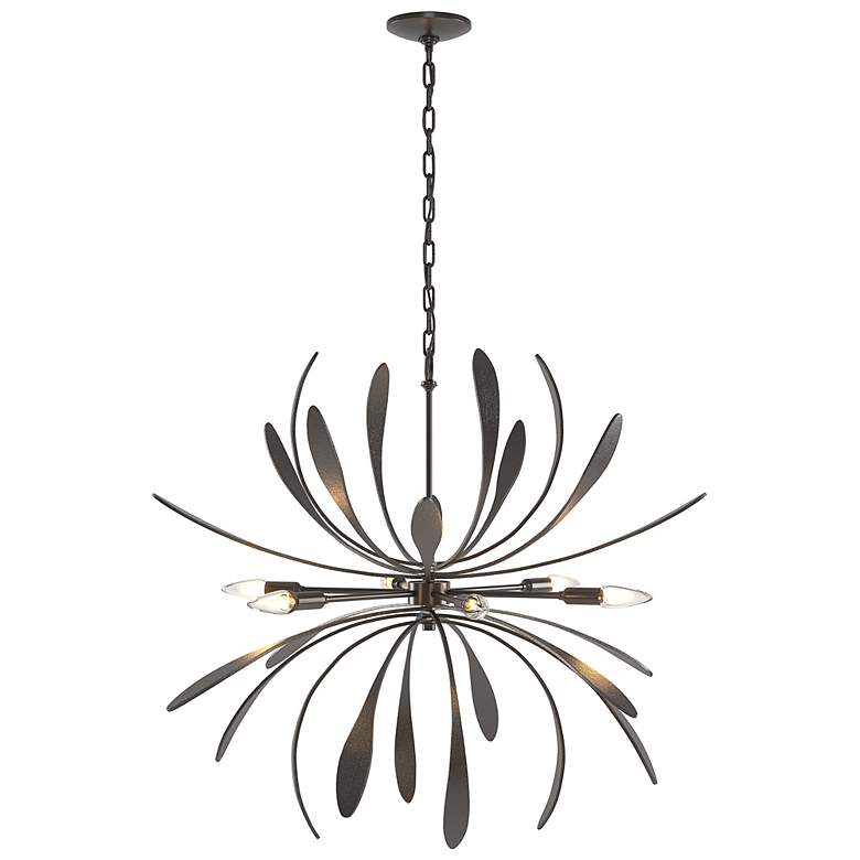Image 4 Dahlia 32 3/4" Wide Oil-Rubbed Bronze 6-Light Chandelier more views