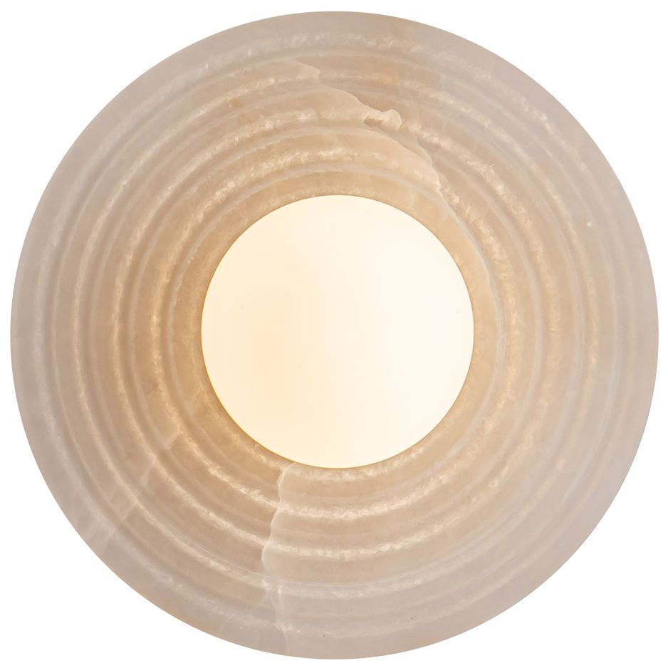 Image 2 Dahlia 6" High Vintage Brass LED Wall Sconce more views