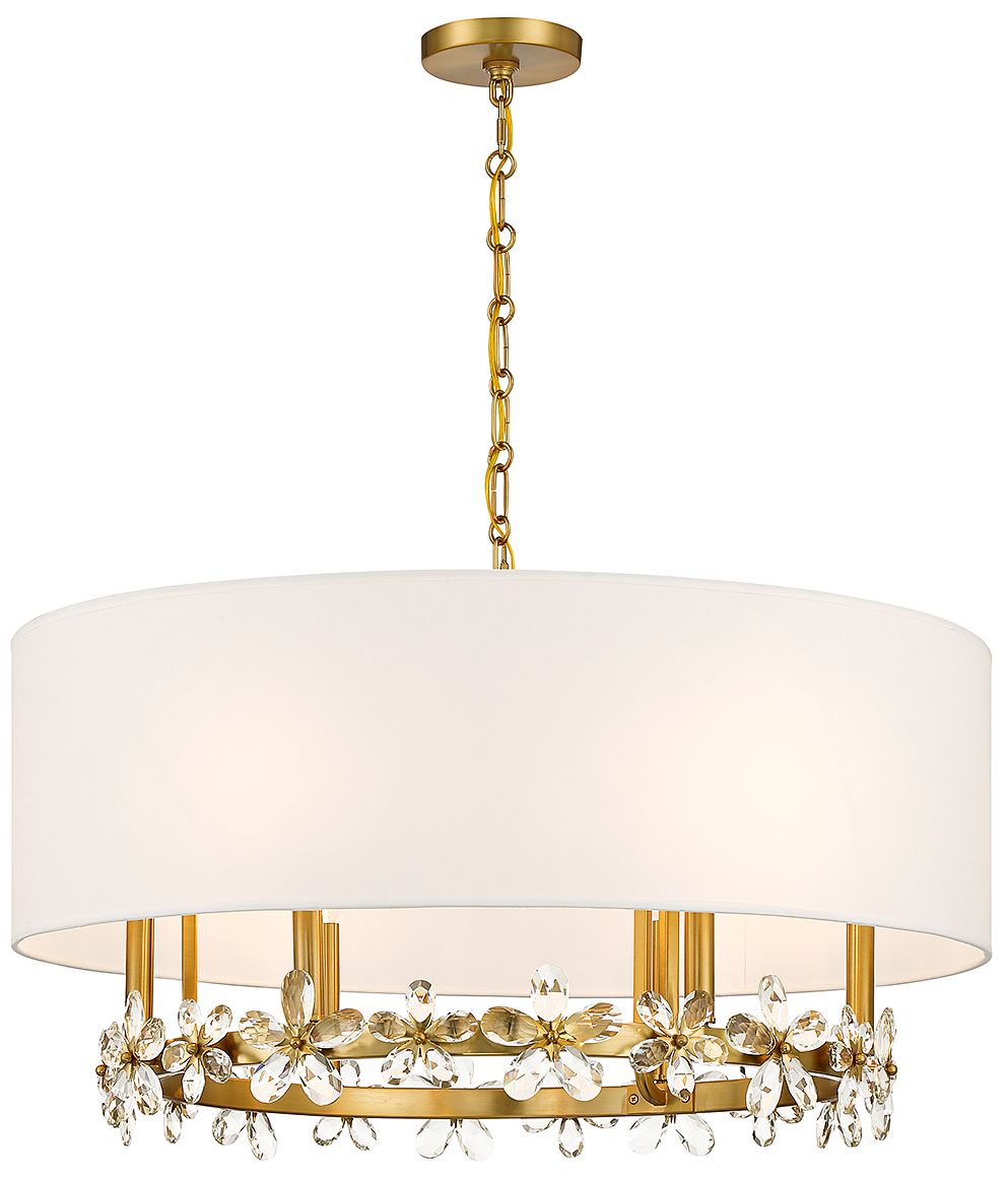 Image 3 Dahlia 6-Light Pendant in Warm Brass more views