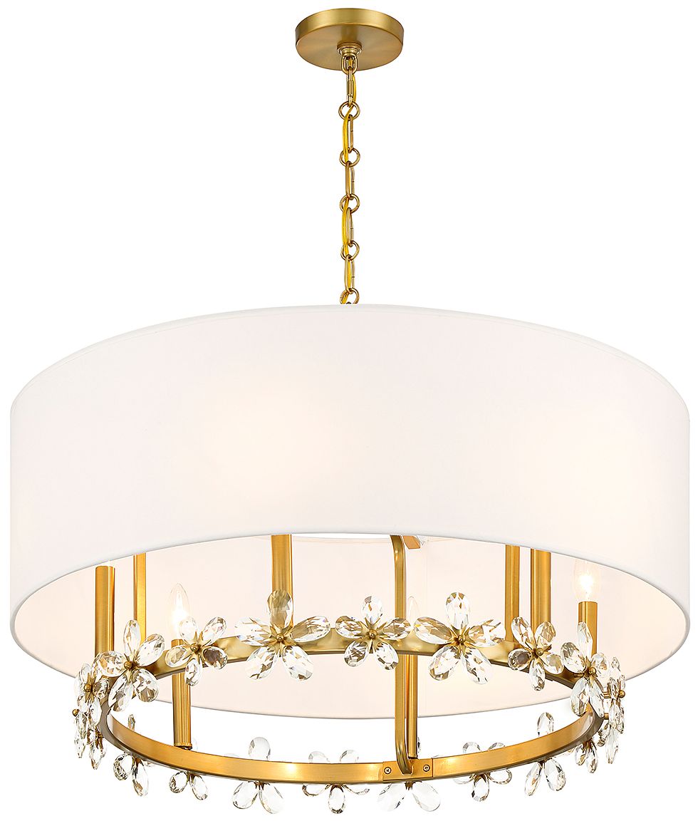 Image 5 Dahlia 6-Light Pendant in Warm Brass more views