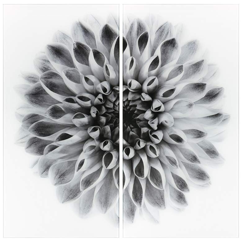 Image 1 Dahlia AB" Frameless Printed Tempered Glass Wall Art Set of 2