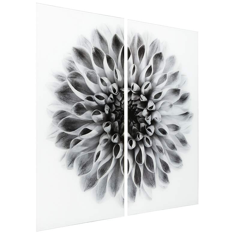 Image 4 Dahlia AB" Frameless Printed Tempered Glass Wall Art Set of 2 more views