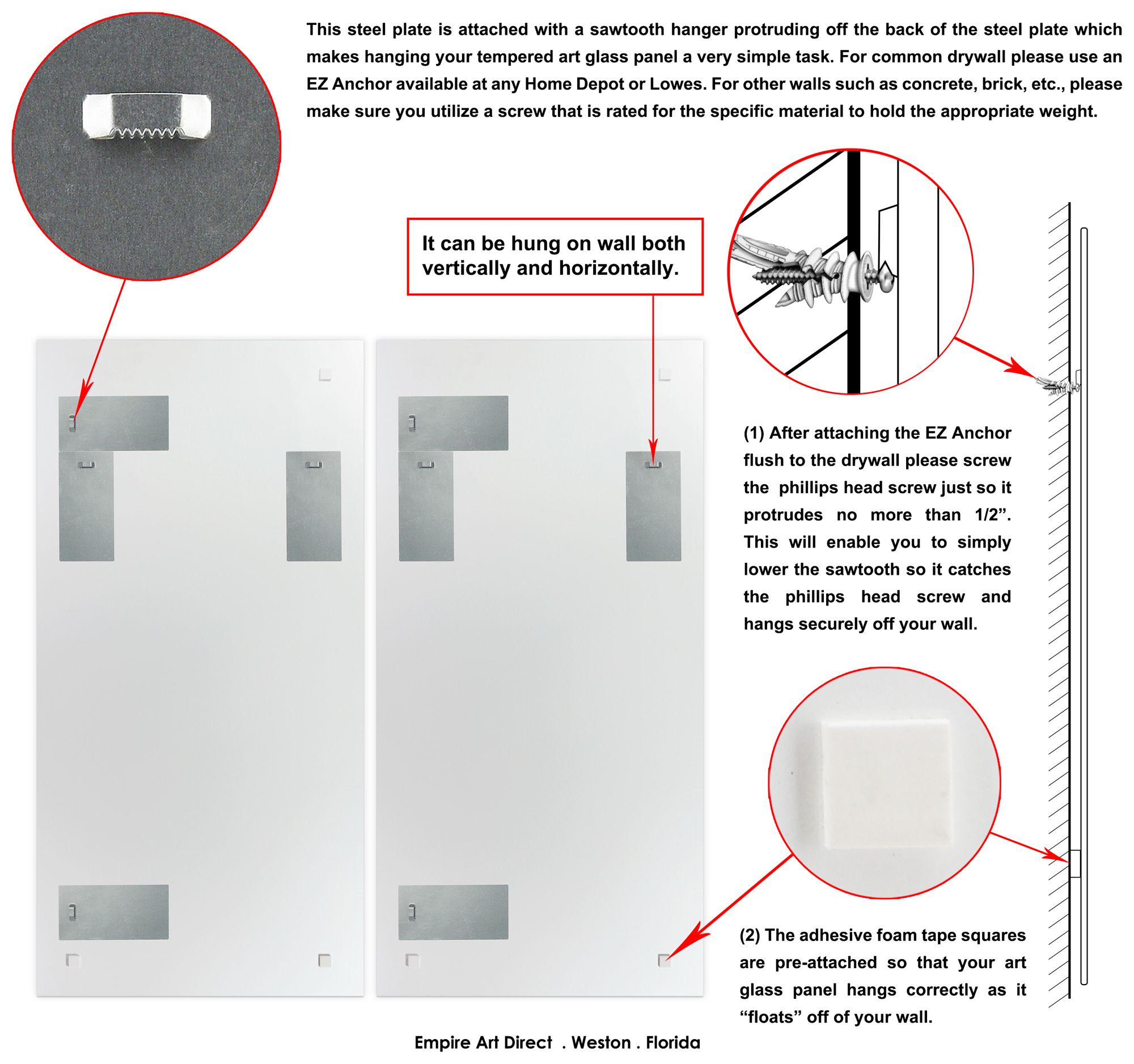 Dahlia AB" Frameless Printed Tempered Glass Wall Art Set of 2