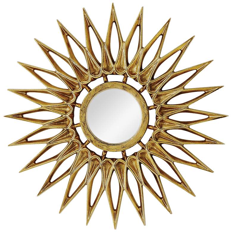 Image 1 Dahlia Brass 24 inch Sunburst Wall Mirror