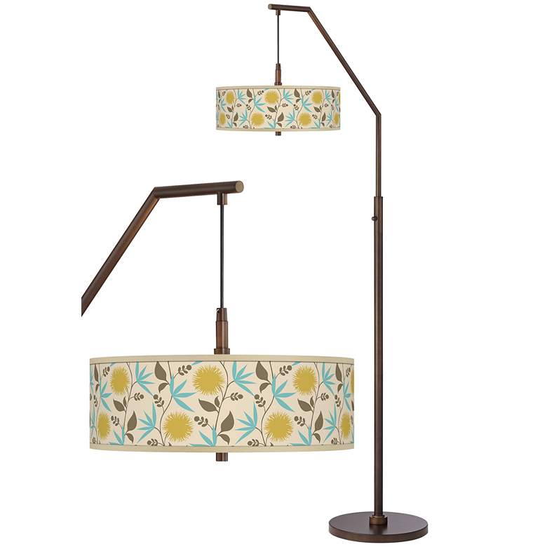 Image 1 Dahlia Bronze Downbridge Arc Floor Lamp