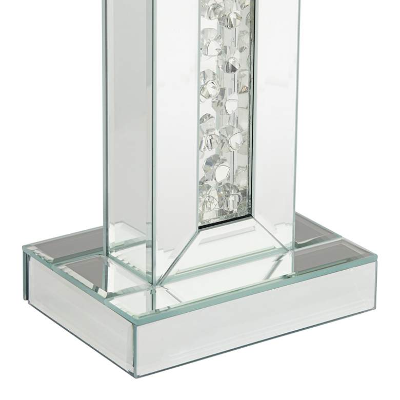 Image 3 Dahlia Crystal and Mirrored Glass Pillar Candle Holder more views