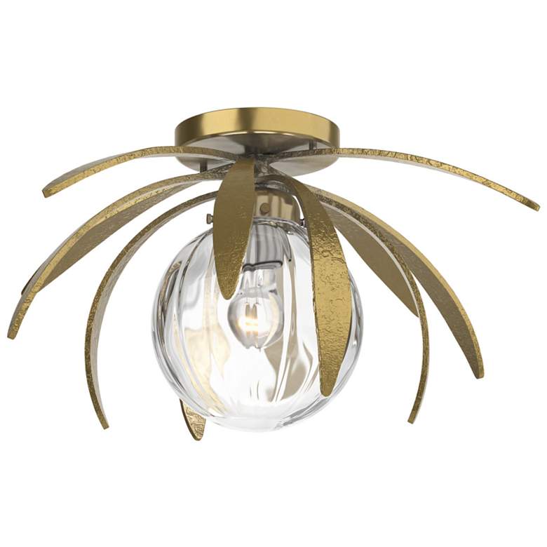 Image 1 Dahlia Flush Mount - Brass - Water Glass