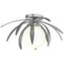 Dahlia Flush Mount - Platinum - Opal Glass