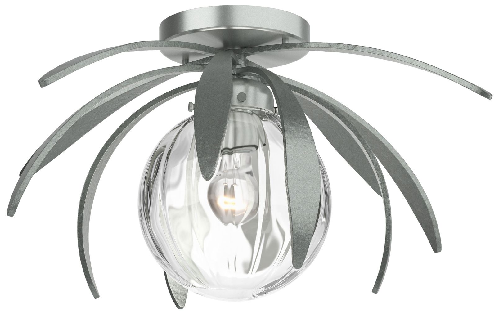 Dahlia Flush Mount - Platinum - Water Glass - Made to Order