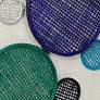 6_Dahlia Studios 31 1/2" High Multi-Color Circles Textile Wall Art more views