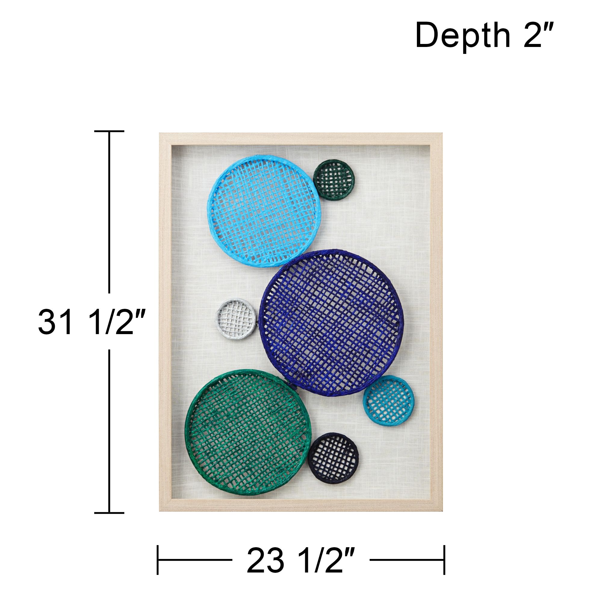 Dahlia Studios 31 1/2" High Multi-Color Circles Textile Wall Art