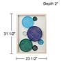 Dahlia Studios 31 1/2" High Multi-Color Circles Textile Wall Art