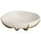 Dahlia Studios Adelaide 7" White and Gold Ceramic Round Fruit Bowl