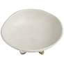 Dahlia Studios Adelaide 7" White and Gold Ceramic Round Fruit Bowl in scene