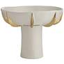 3_Dahlia Studios Adelaide 9 3/4" White and Gold Ceramic Pedestal Bowl