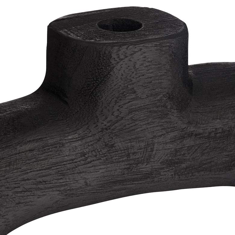 Image 4 Dahlia Studios Amaranth 12 1/4" Matte Black Wood Decorative Round Vase more views