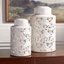 1_Dahlia Studios Angelique White Ceramic Jars Set of 2