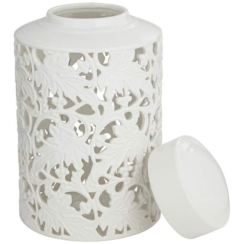 Image 4 Dahlia Studios Angelique White Ceramic Jars Set of 2 more views
