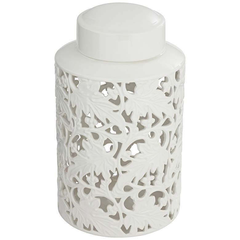 Image 5 Dahlia Studios Angelique White Ceramic Jars Set of 2 more views