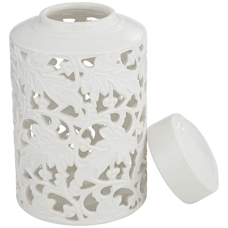 Image 7 Dahlia Studios Angelique White Ceramic Jars Set of 2 more views