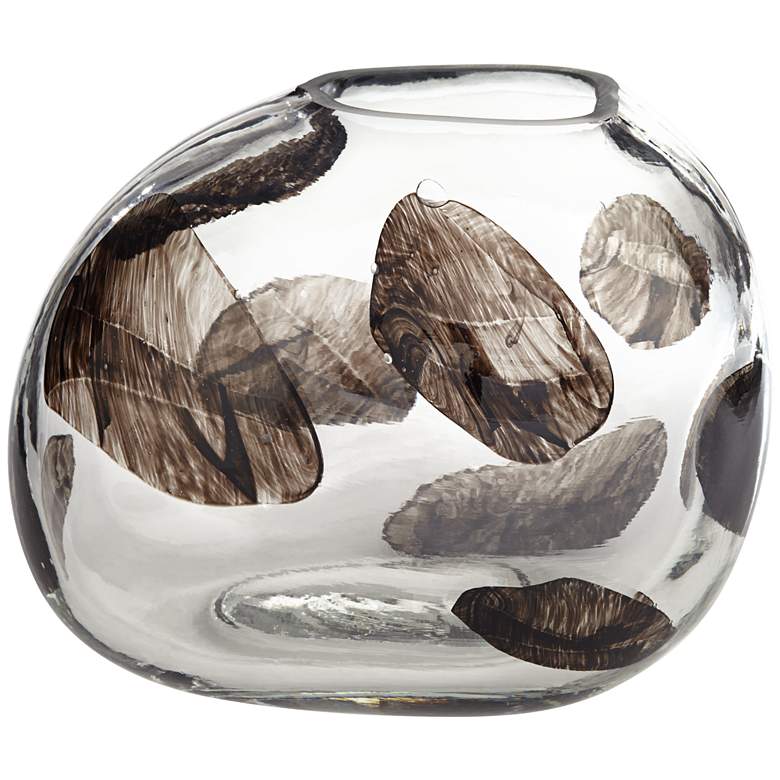 Image 2 Dahlia Studios Beatrice 10 1/4" Wide Brown Transparent Glass Vase