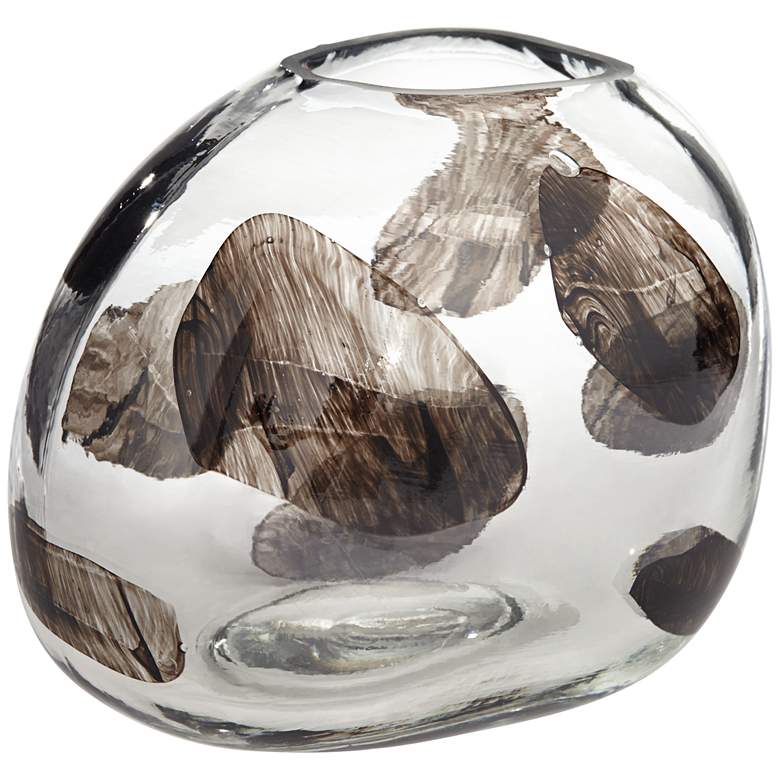 Image 5 Dahlia Studios Beatrice 10 1/4" Wide Brown Transparent Glass Vase more views