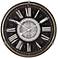 Dahlia Studios Carson 21 1/4" High Glossy Black Round Metal Wall Clock