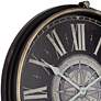 3_Dahlia Studios Carson 21 1/4" High Glossy Black Round Metal Wall Clock more views