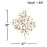 5_Dahlia Studios Dolma Gold Leaves 36" High Iron Wall Art more views