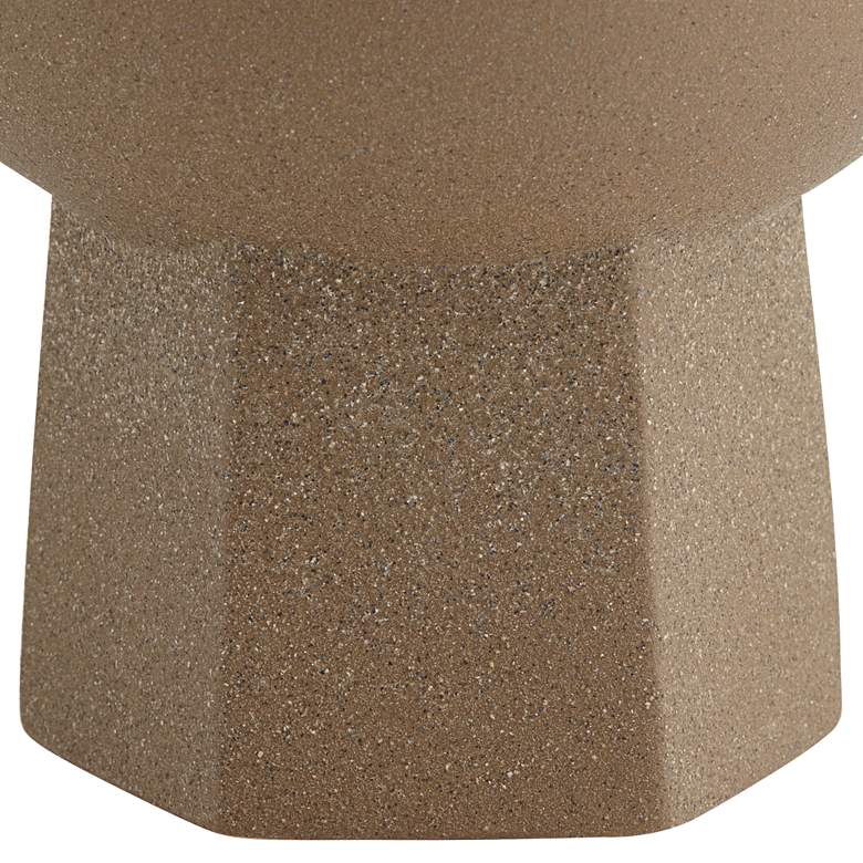 Image 5 Dahlia Studios Emery 12" High Brown Modern Ceramic Hexagonal Vase more views