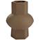 Dahlia Studios Emery 7 3/4" High Brown Modern Ceramic Hexagonal Vase